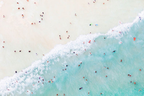 Bondi Beach Wave Painting - Sydney Australia Photo and Painting Collection - Life Size Posters