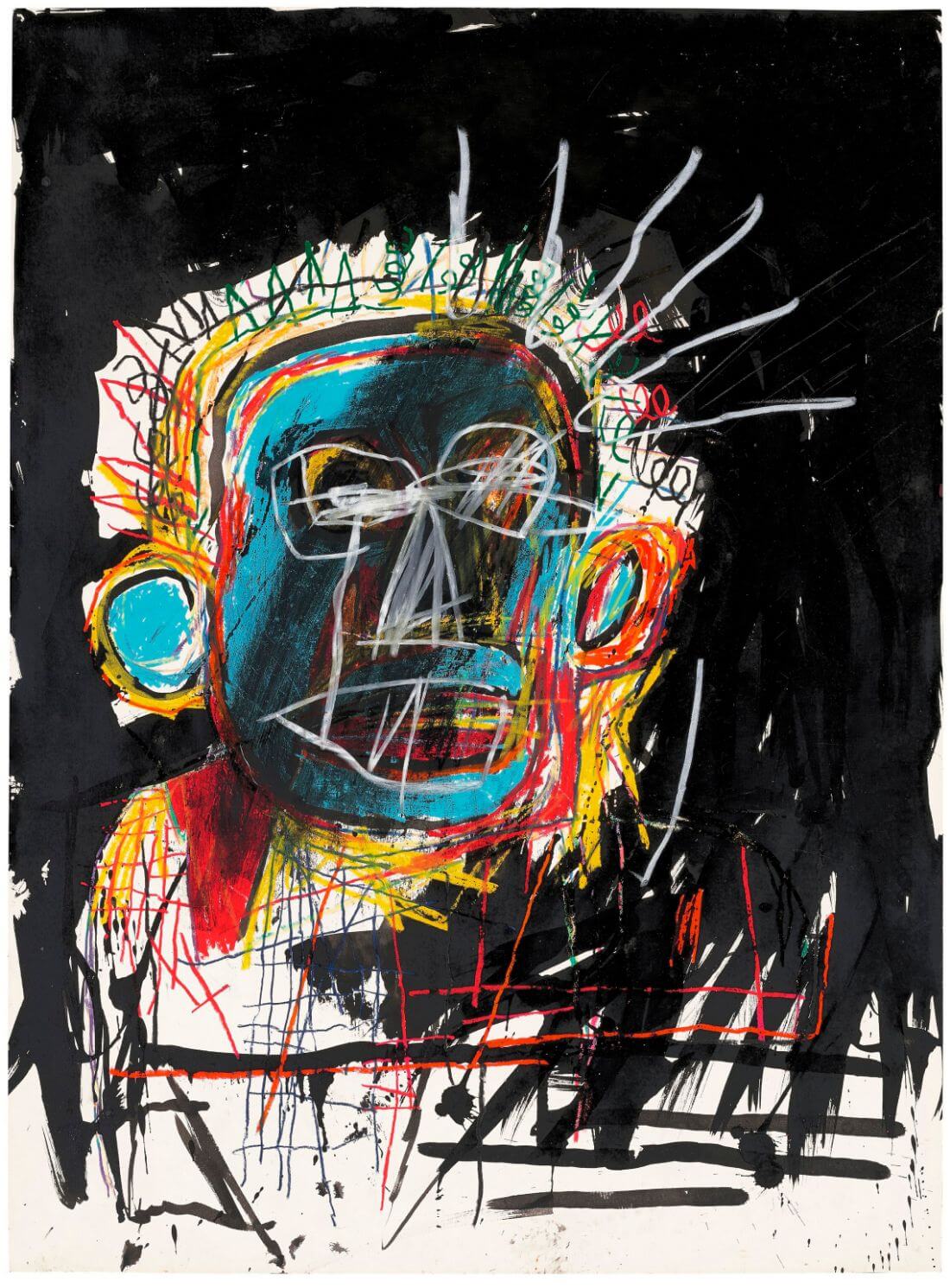 Boy - Jean-Michel Basquiat - Neo Expressionist Painting by Jean