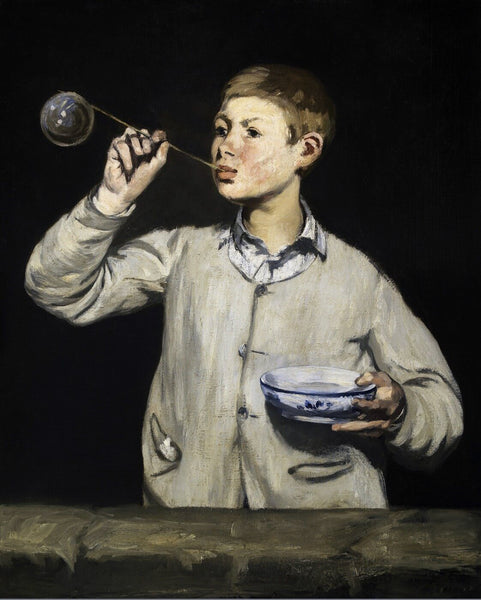 Boy Blowing Bubbles (Garçon soufflant des bulles de savon) - Edouard Manet - Framed Prints