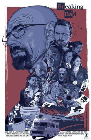 Breaking Bad - Bryan Cranston - Walter White - TV Show Art Poster 6 - Framed Prints