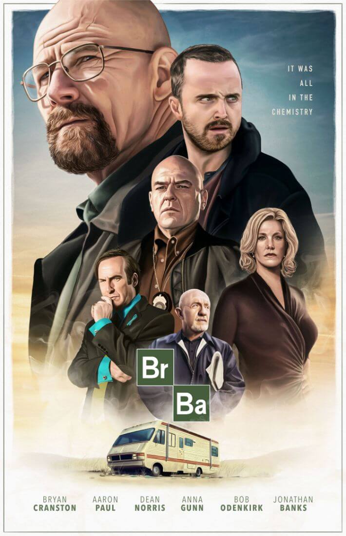 Breaking Bad Bryan Cranston Walter White TV Show Art Poster