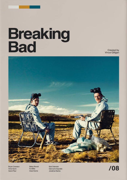 Breaking Bad - Bryan Cranston - Walter White - TV Show Poster 3 - Framed Prints