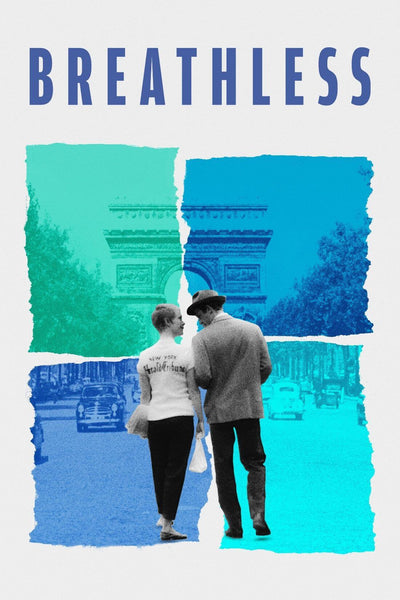 Breathless (A Bout De Souffle) - Jean-Luc Godard - French New Wave Cinema - Graphic Poster - Life Size Posters