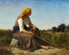 The Turkey Tender (Gardeuse De Dindons) - Jules Breton - Realism Painting - Canvas Prints