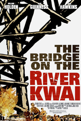 Bridge On The River Kwai - Alec Guiness - Hollywood War Classics Movie Poster - Framed Prints
