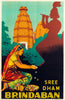 Brindavan - Visit India - 1930s Vintage Travel Poster - Art Prints