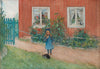 Brita With A Cat (Brita en katt och en smörgås) - Carl Larsson - Water Colour Painting - Life Size Posters