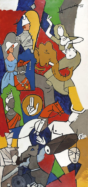 British Raj Procession - Posters by M F Husain | Buy Posters, Frames ...