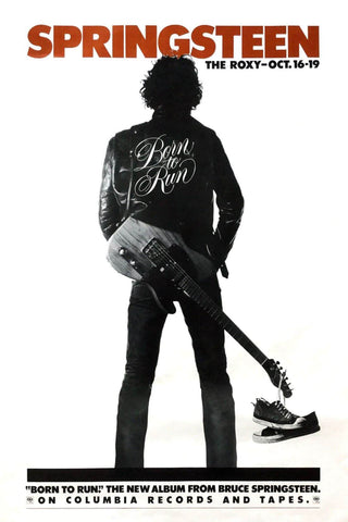 Bruce Springsteen - Live at The Roxy in Hollywood 1975 - Rock Music Vintage Concert Poster - Life Size Posters by Jerry