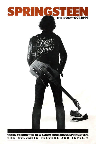 Bruce Springsteen - Live at The Roxy in Hollywood 1975 - Rock Music Vintage Concert Poster - Framed Prints