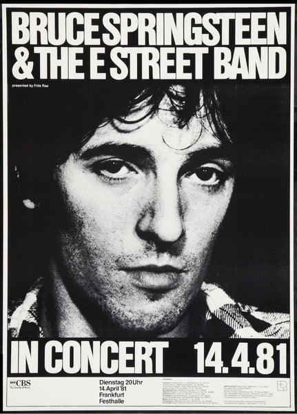 Bruce Springsteen & The E Street Band - Concert Poster (Germany 1981) - Music Poster - Canvas Prints