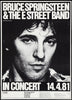Bruce Springsteen & The E Street Band - Concert Poster (Germany 1981) - Music Poster - Canvas Prints