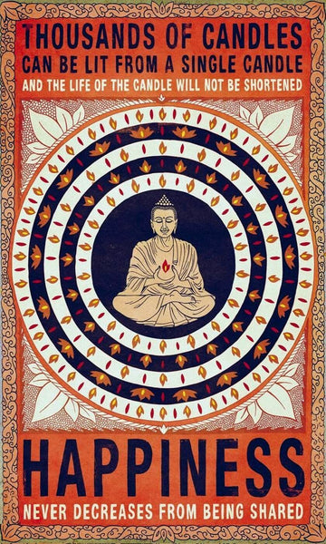 Buddha - Share - Happiness - Art Prints