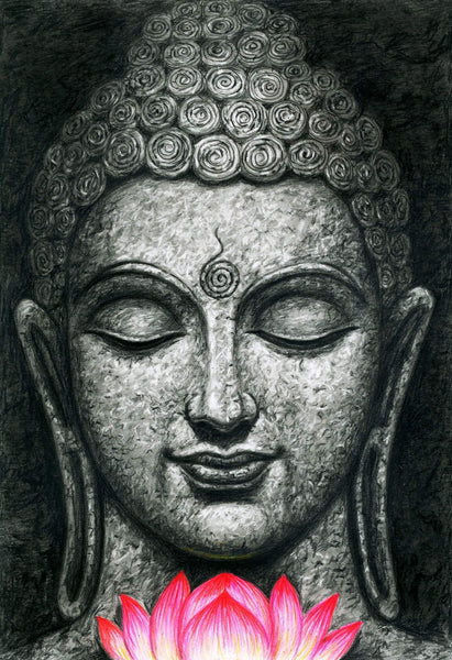 Lotus Buddha Painting - Art Prints