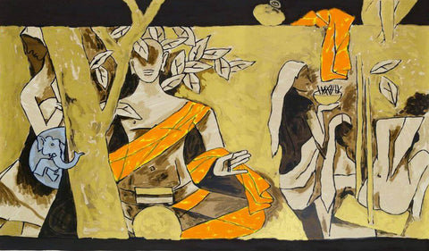 Buddha - Maqbool Fida Husain by M F Husain