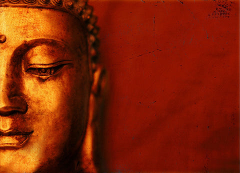 Buddha - The Enlightened One - Red - Art Prints