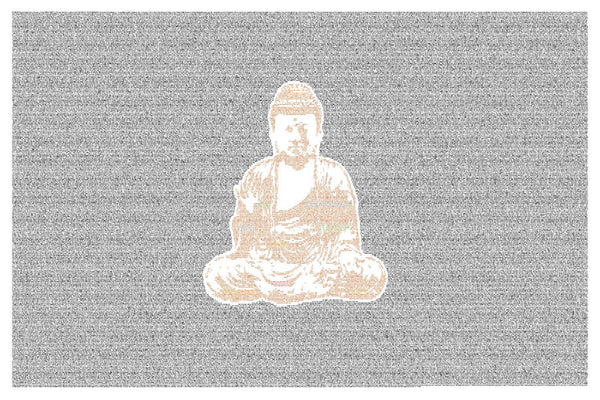Buddha Art - Text Of Siddhartha by Herman Hesse In the Background - Life Size Posters