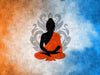 Buddha Silhouette with Lotus Flower Background - Life Size Posters