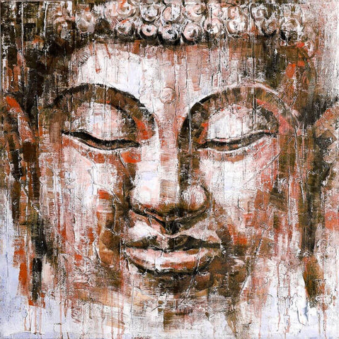 Buddha Clay Color Painting - Framed Prints by Anzai