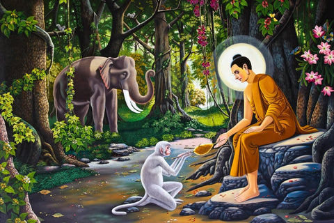 Buddha In The Forest - Large Art Prints
