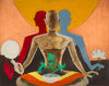 Buddhism - Maqbool Fida Husain Painting - Framed Prints