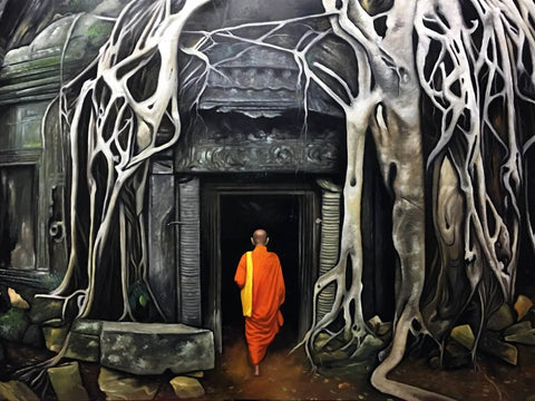 Buddhist Monk - Tallenge Buddha Painting Collection - Posters