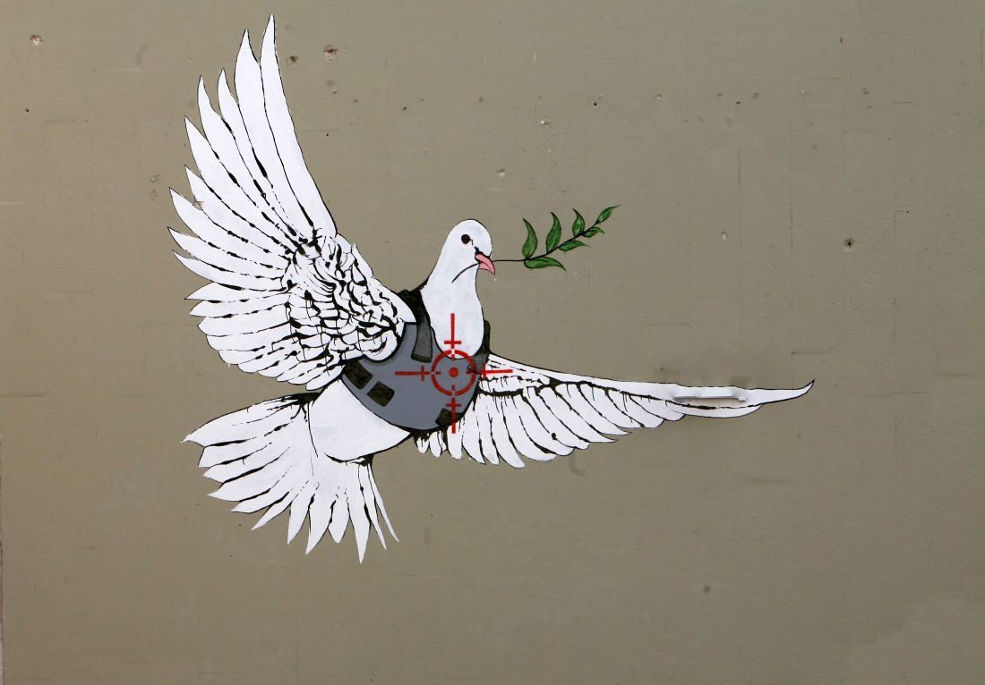 Armored Dove – Banksy – Pop Art Painting by Banksy | Buy