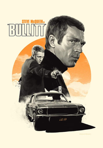 Bullit - Steve McQueen - Tallenge Hollywood Poster Collection - Canvas Prints by Ryan