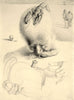 Bureaucrat And Sewing Machine (Bureaucrate Et Machine a Coudre) - Salvador Dalí Ink Sketch - Art Prints