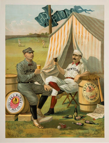 Burke Ale Beer Advertising Poster - Vintage Ad from 1889 - Home Bar Wall Decor Poster Art Beer Lover Gift - Framed Prints