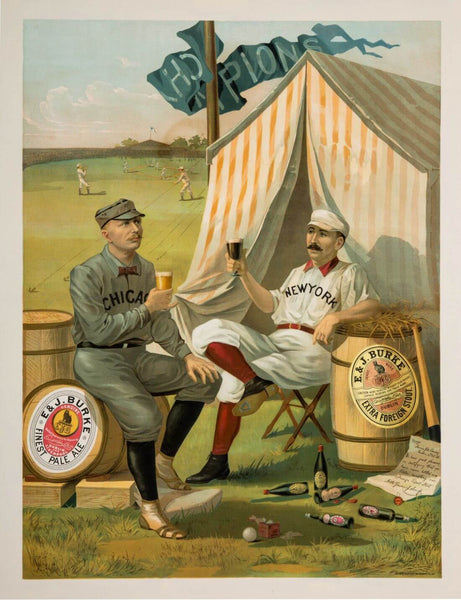 Burke Ale Beer Advertising Poster - Vintage Ad from 1889 - Home Bar Wall Decor Poster Art Beer Lover Gift - Life Size Posters