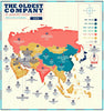 Business Map - The Oldest Company Still In Business in Asia - Poster Fine Art Infographic For Office - Framed Prints