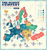 Business Map - The Oldest Company Still In Business in Europe - Poster Fine Art Infographic For Office - Art Prints