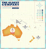Business Map - The Oldest Company Still In Business in Ocenia - Poster Fine Art Infographic For Office - Posters