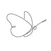 Butterfly - Minimalist Line Art Painting - Art Prints