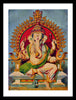 Set of 3 Ganesh Lakshmi Saraswati - Raja Ravi Varma  - Framed Digital Art Print - Small (12 x 15) inches each