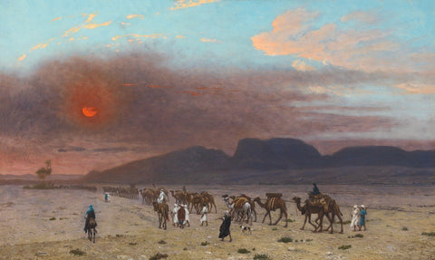 Caravane Dans Le Desert by Jean Leon Gerome