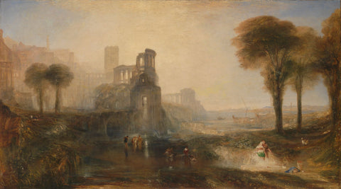Caligulas Palace and Bridge - Canvas Prints by J. M. W. Turner