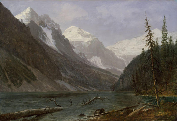 Canadian Rockies - Lake Louise - Albert Bierstadt - Landscape Painting - Life Size Posters