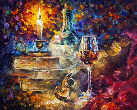 Candlelight And Wine - Canvas Prints