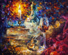 Candlelight And Wine - Canvas Prints
