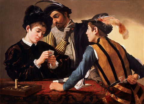 The Cardsharps by Michelangelo Merisi da Caravaggio