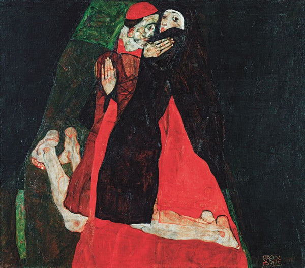 Cardinal And Nun (Caress) (Kardinal und Nonne) - Egon Schiele - Framed Prints
