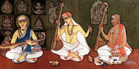 Carnatic Trinity - S Rajam - Art Prints by S. Rajam