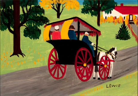 Carriage - Maud Lewis - Canadian Folk Artist by Maud Lewis
