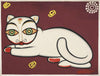 Cat - Jamini Roy - Bengal School Art Painting - Canvas Prints