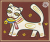 Cat With Parrot - Jamini Roy - Bengal Art Painting - Canvas Prints