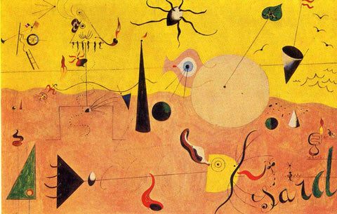 Catalan Landscape (The Hunter) - Framed Prints by Joan Miró