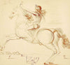 Cavalier (Ink Sketch) - Salvador Dalí Art Painting - Framed Prints