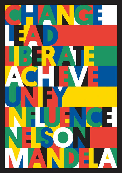 Nelson Mandela - Change, Lead, Liberate - Canvas Prints